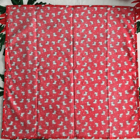 Handmade Retro Style Scottie Dog Holiday Napkins, Set of 2 - Picture 6 of 13